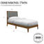 Base de lit tapissier en bois massif Bethelmie