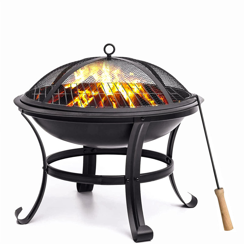 Bulle Round Steel Wood Burning Fire Pit