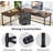 Arnisha L-Shaped Metal Base Computer Desk