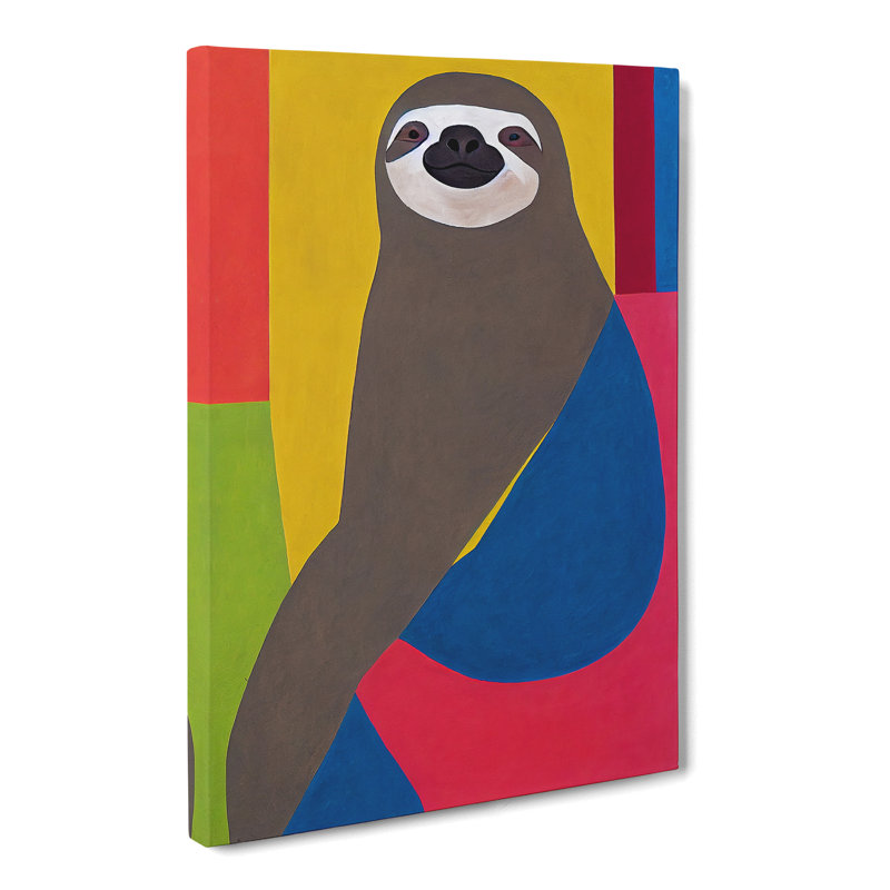 Abstract Sloth - Wrapped Canvas, 60cm H x 40cm W x 3cm D
