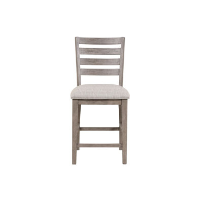 Counter Side Dining Stool With Ladder Back (Set Of 2)