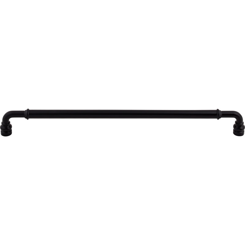 Brixton 12" Center to Center Bar Pull, Flat Black, 12" Center to Center