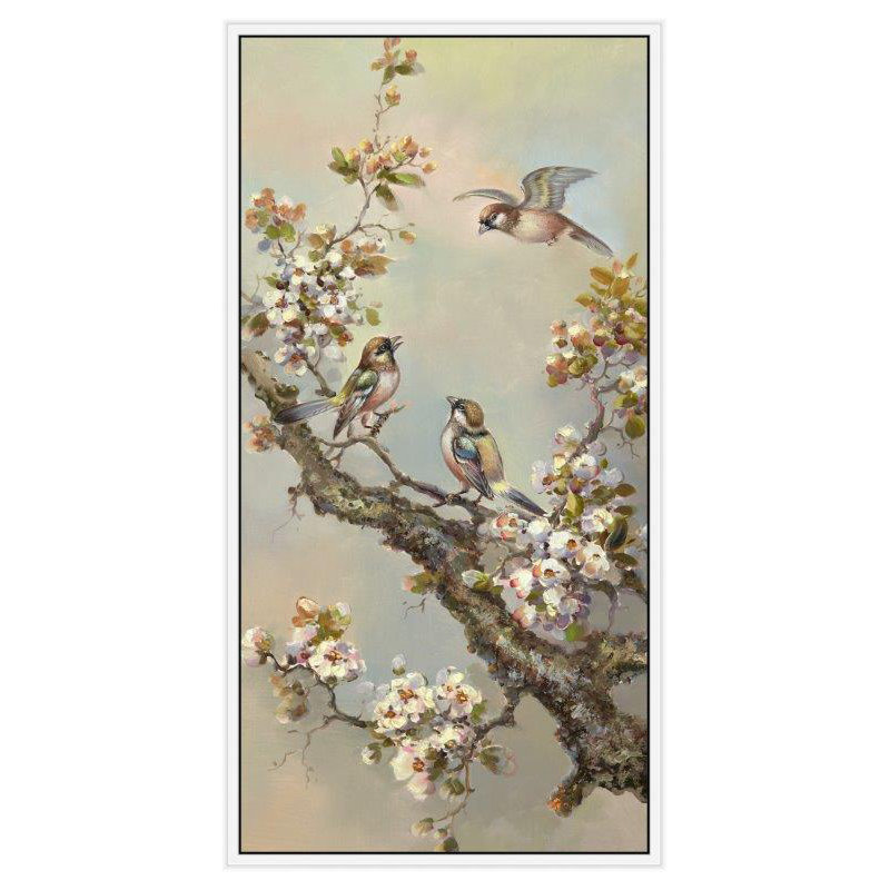 Birds Print, White, 22" H x 42" W
