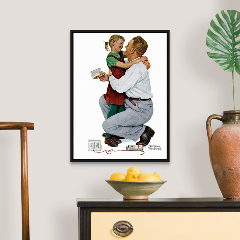 «Happy Birthday To Dad», art mural sur toile, H 26 po x l 20 po x P 1,75 po, Cadre flottant noir