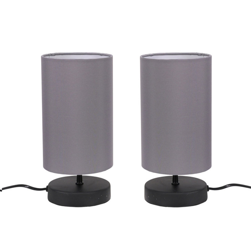 Romica Metal Table Lamp, Yes, Grey, Matt Black