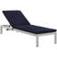 Chaise longue d'extérieur en aluminium avec coussin Shore-211830065