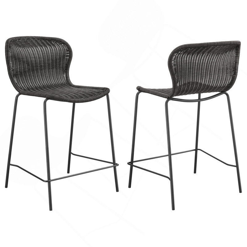 Tabouret en faux métal (ensemble de 2)