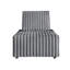 Chaise en velours gris clair-410311888