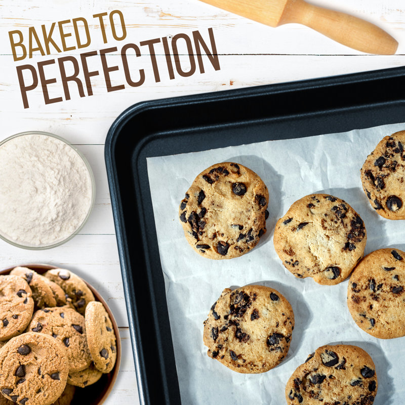 NutriChef Non-Stick Steel 2 Piece Baking Sheet Set, Blue