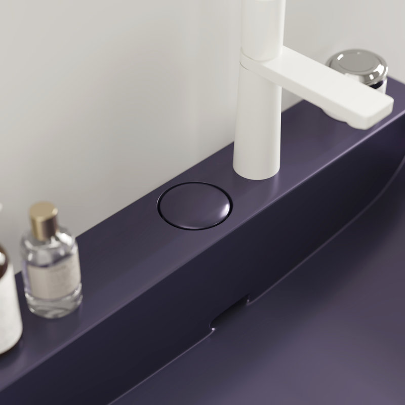 Meuble-lavabo de salle de bain Modern, Noir, Mauve