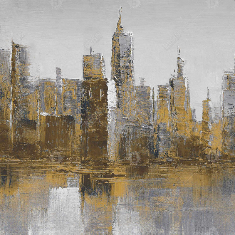 Art urbain sur toile, brun et sombre