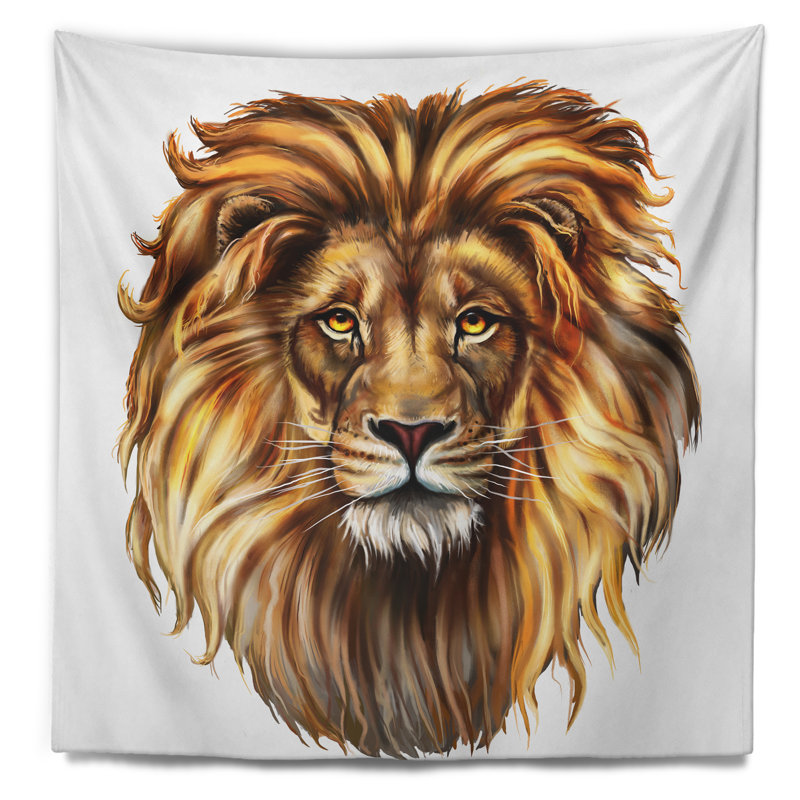 Roi lion aslan tapisserie Animal, H 32 po x l 39 po