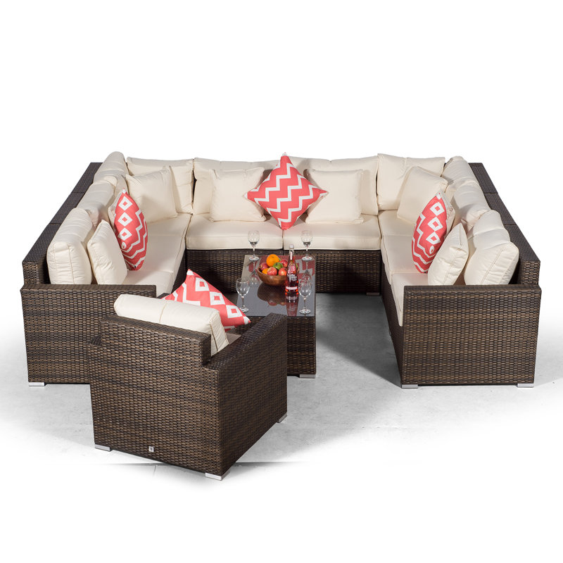 Yancey 5 Seater Rattan Corner Sofa Set