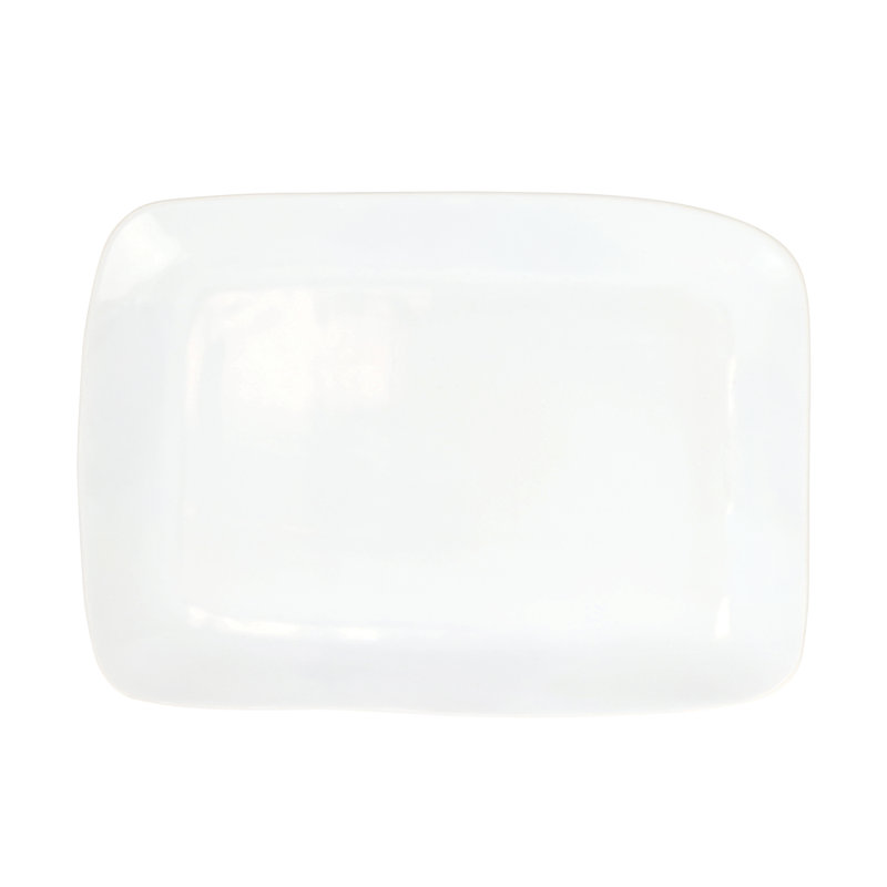 Plat rectangulaire blanc Aria