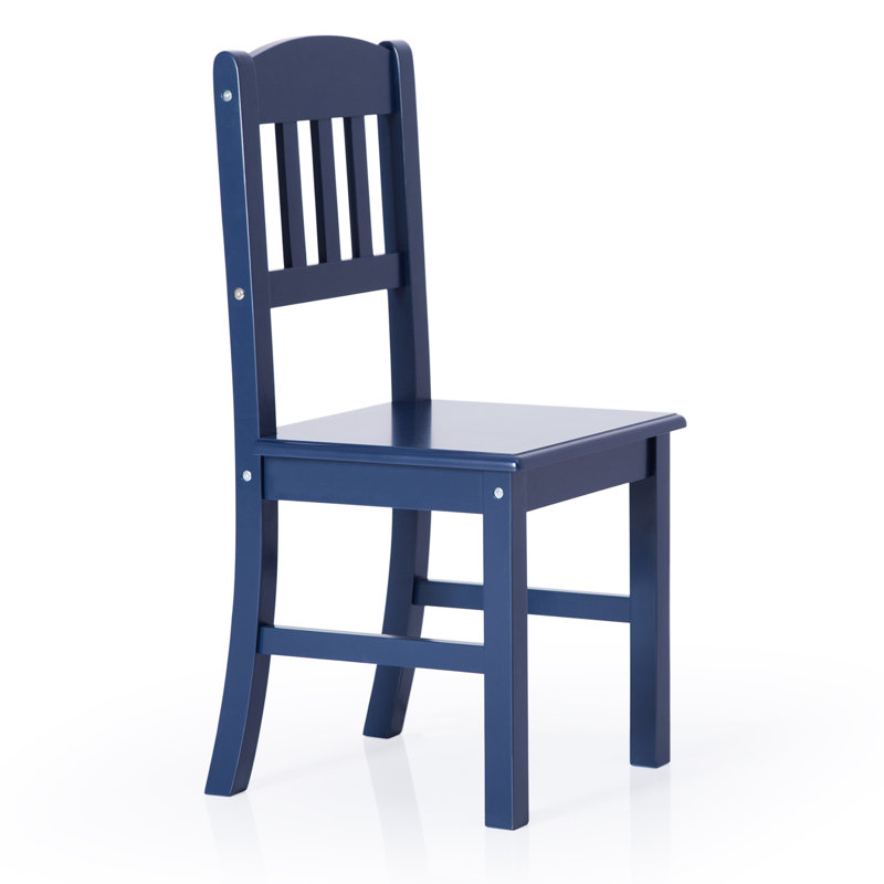 Navy Wooden Kids Computer Desk with Hutch and Chair Set