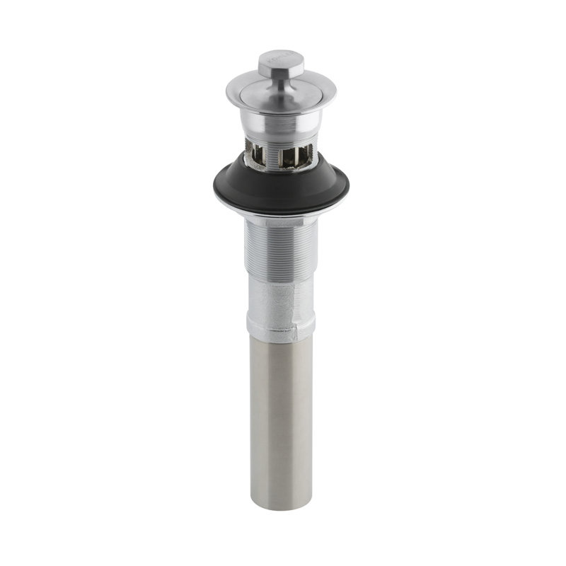 Whitehaven Bathroom sink drain with overflow, Brushed Chrome, With Overflow