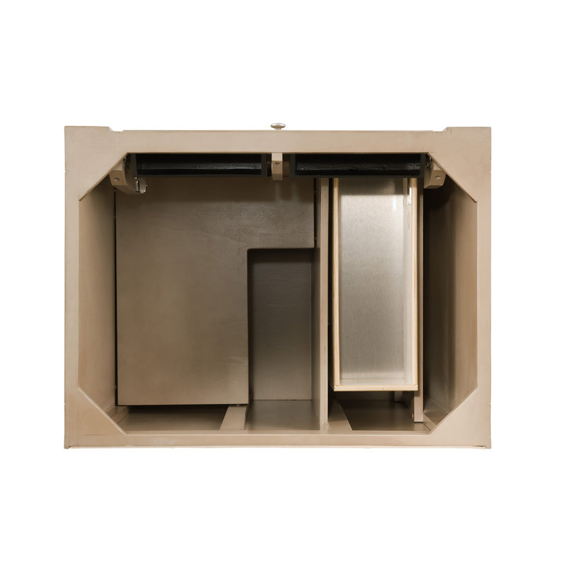 Bristol 30'' W Single Vanity, Whitewashed Walnut, Ethereal Noctis, 8" Widespread