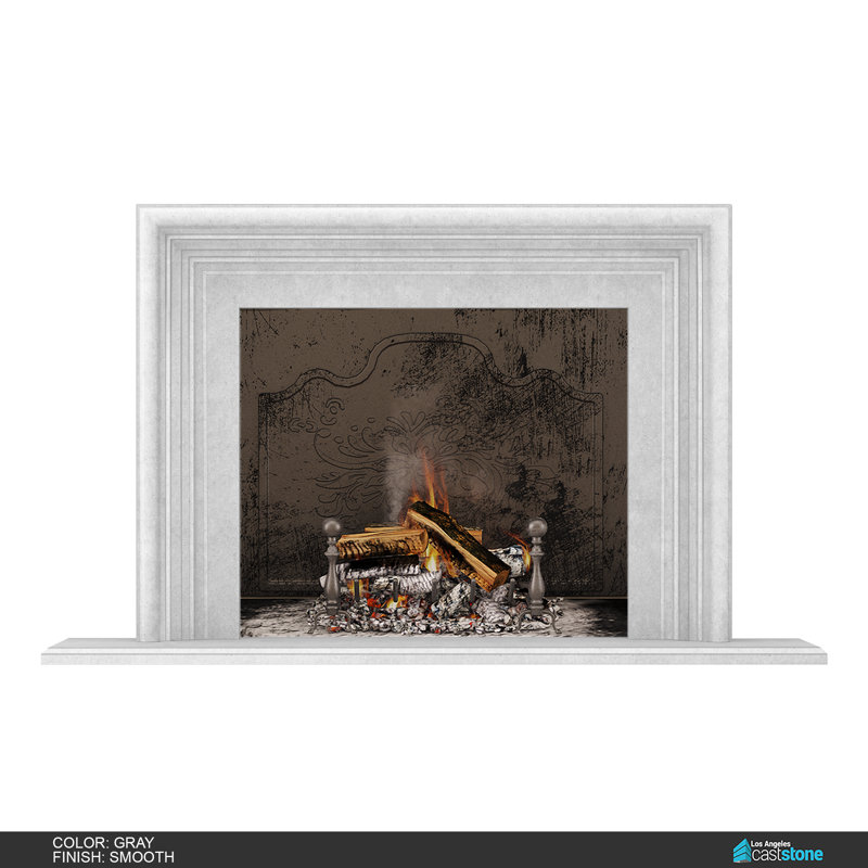 Oslo Fireplace Surround, Smooth Gray