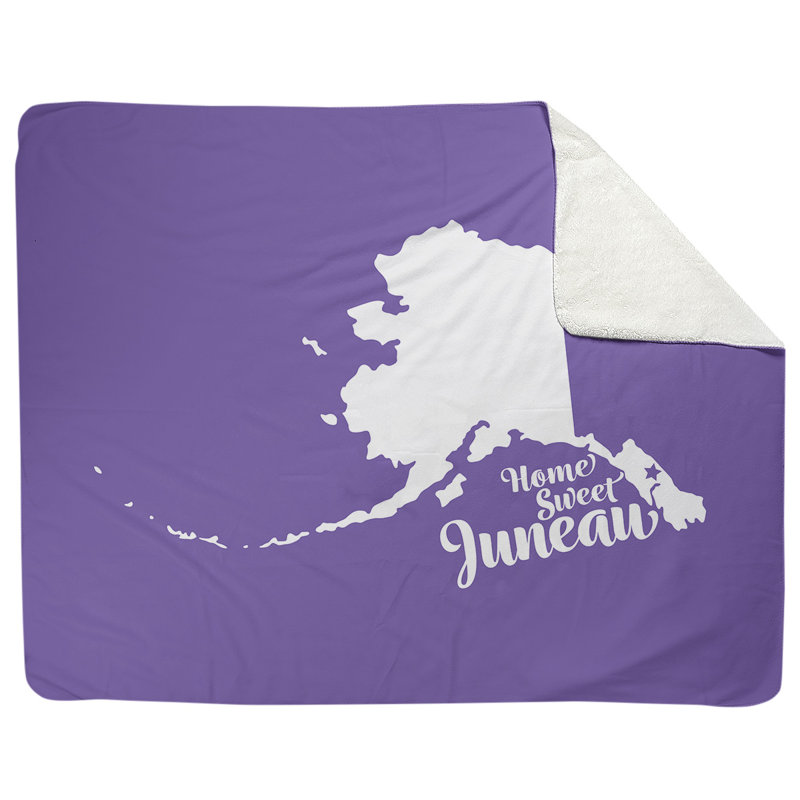 Jeté polaire juneau alaska, l 52,5 po x L 62,5 po, Mauve