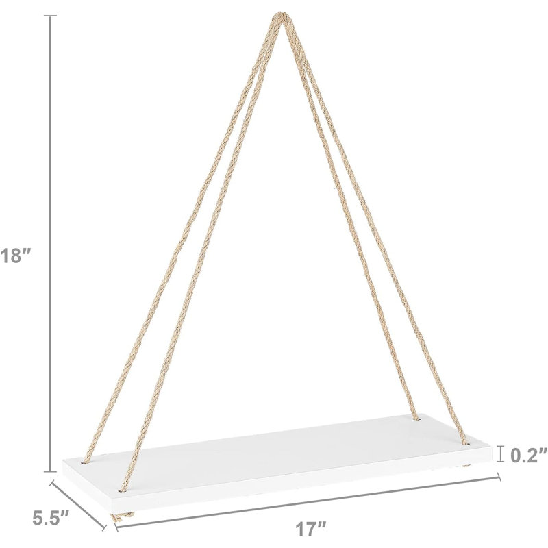 Swing Rope Simple Floating Shelf