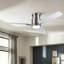 Ventilateur de plafond encastré moderne 52 po avec lumière Homelover, ventilateur de plafond réversible à profil bas DC, pales à double face, mémoire de minuterie à moteur à courant continu réversible à intensité variable de 3 cct-111378505