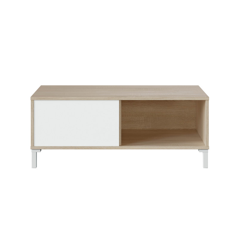 Ortis Four Leg Coffee Table with Storage, White