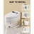 TDH Smart Toilet,Tankless Toilets with Warm Water Sprayer and Dryer, Foot Sensor Operation,Bidet with Heated Seat Smart with Bidet Built In Fahrenheit LED Display