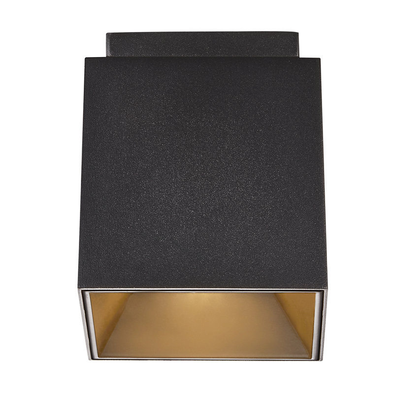 Ethan Flush Mount, Black, Black