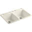 Deerfield 33" L x 22" W Double Basin Drop-In Kitchen Sink with Accessories-13237461-19195777