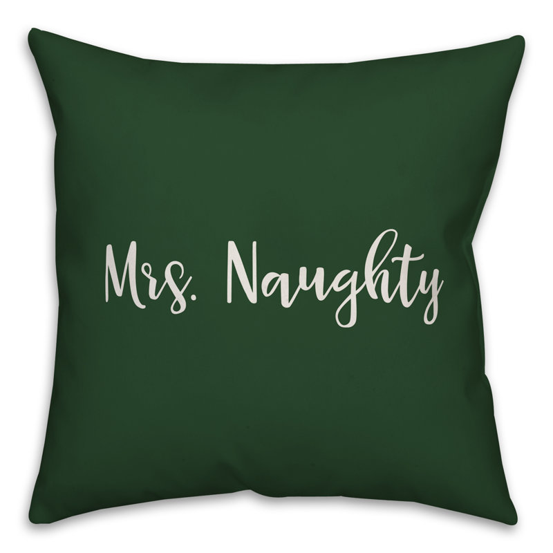  Coussin Mme. Naughty, Vert foncé, Housse de coussin