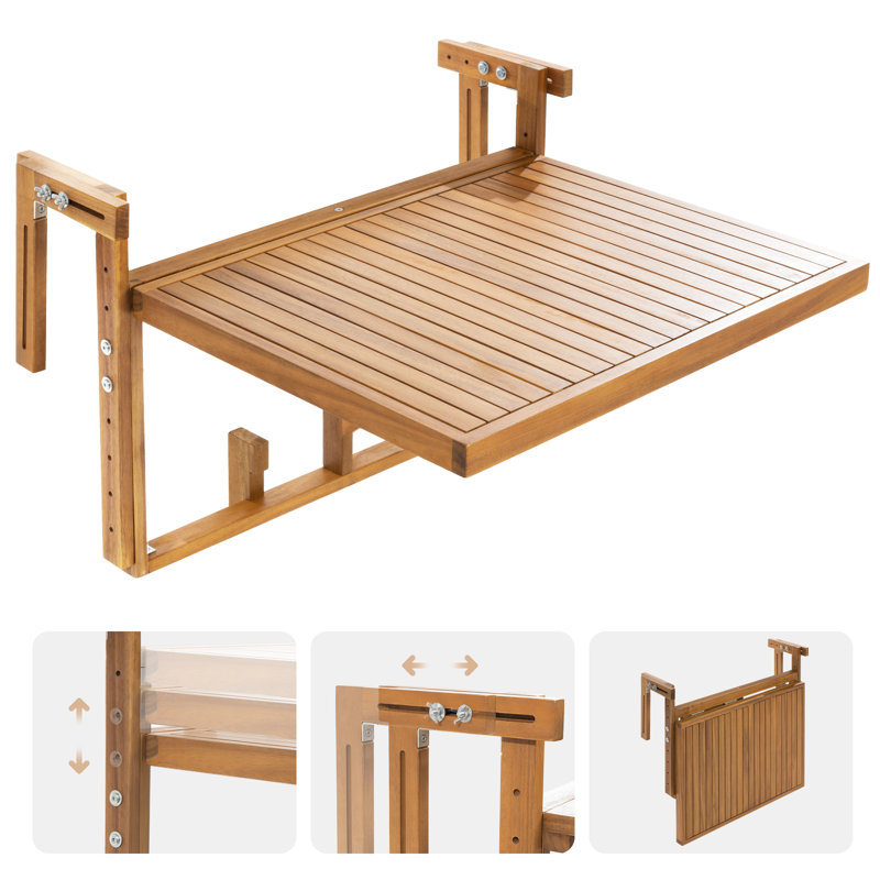Folding patio tables for balconies L 27.6“ x W 29.5” Siffre