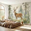 Papier peint mural autocollant à l'aquarelle représentant un faon des bois, décor mural moderne pour chambre ou salon, 175 cm x 244 cm-259008163-259008171