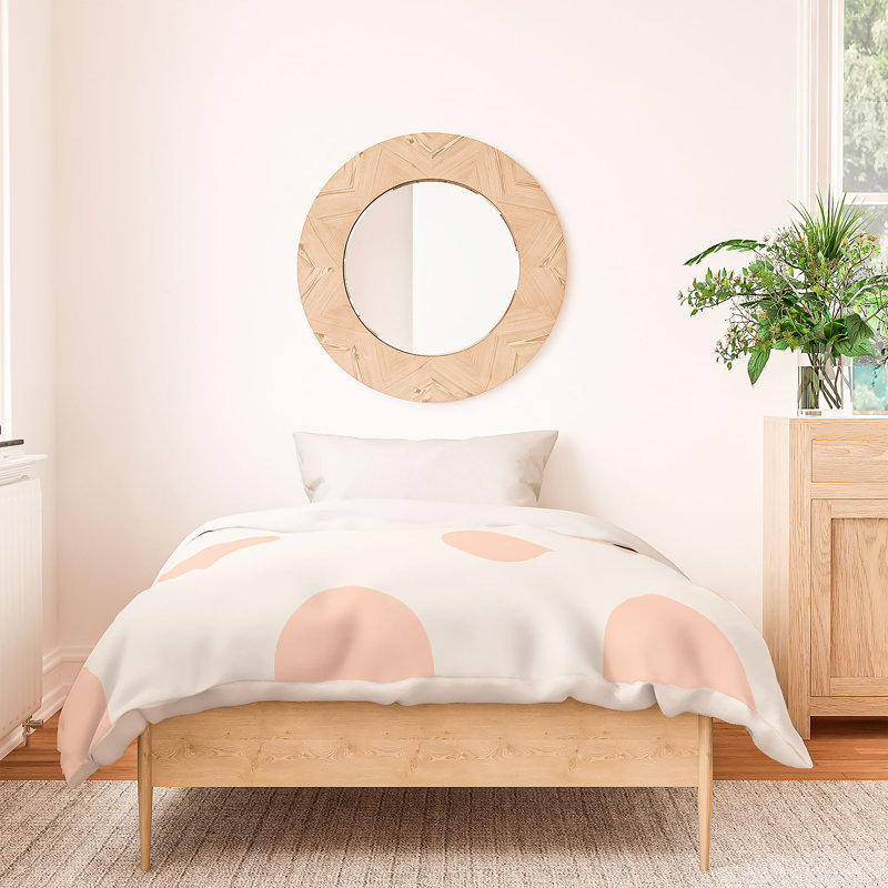 Housse de couette en microfibre, Pêche, Housse de couette simple très longue + 1 taie d'o
