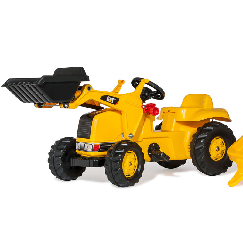 Rolly Toys Kid Caterpillar Tractor with Frontloader & Trailer