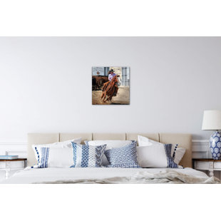 Cowgirl by Art Studio 58x58 Cm Frameless Panel Lightweight Ready to Hang