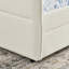 Lit de jour avec couchette rembourrée et capitonnée, avec deux tiroirs, tissu bouclé (88 po x 65,5 po x 29,5 po)-1682522976