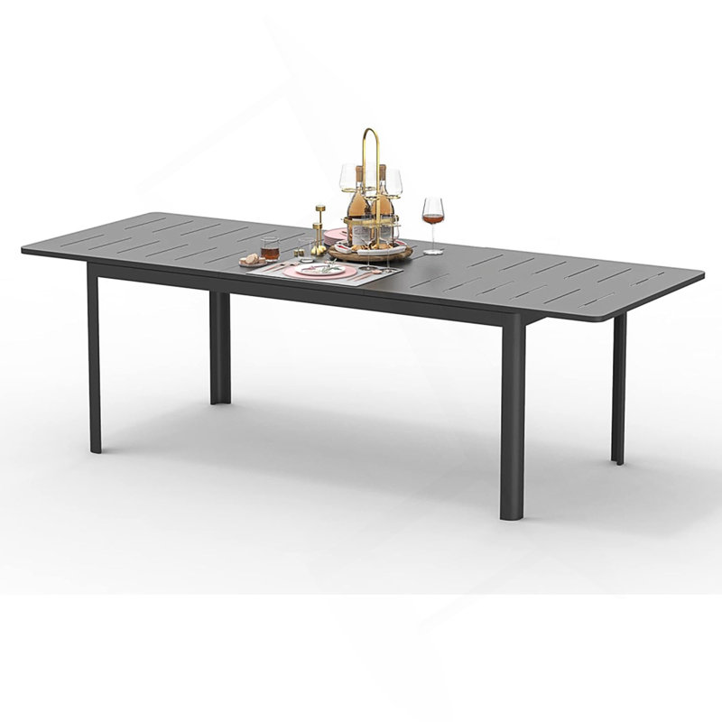 Table de salle à manger Malakah, 29.5" H x 65" W x 35.4" D, Marron foncé