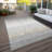 Machine Washable Indoor/Outdoor Fleau ACN736 Silver Rug-393882519