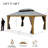 Cavus Outdoor Aluminum Patio Gazebo with Galvanized Steel Double Roof-86593783