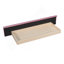 Lit plateforme tapissier en velours avec tête de lit à oreilles, 1 grand tiroir et 2 tabourets de rangement latéraux (rose)