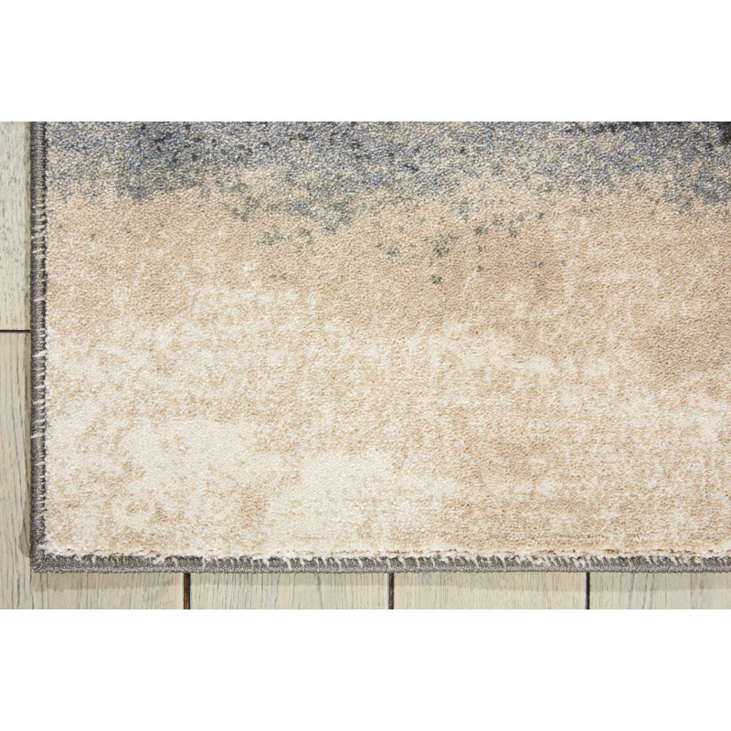Tapis gris contemporain Ashli, Tapis de couloir 2 pi 2 po x 10 pi
