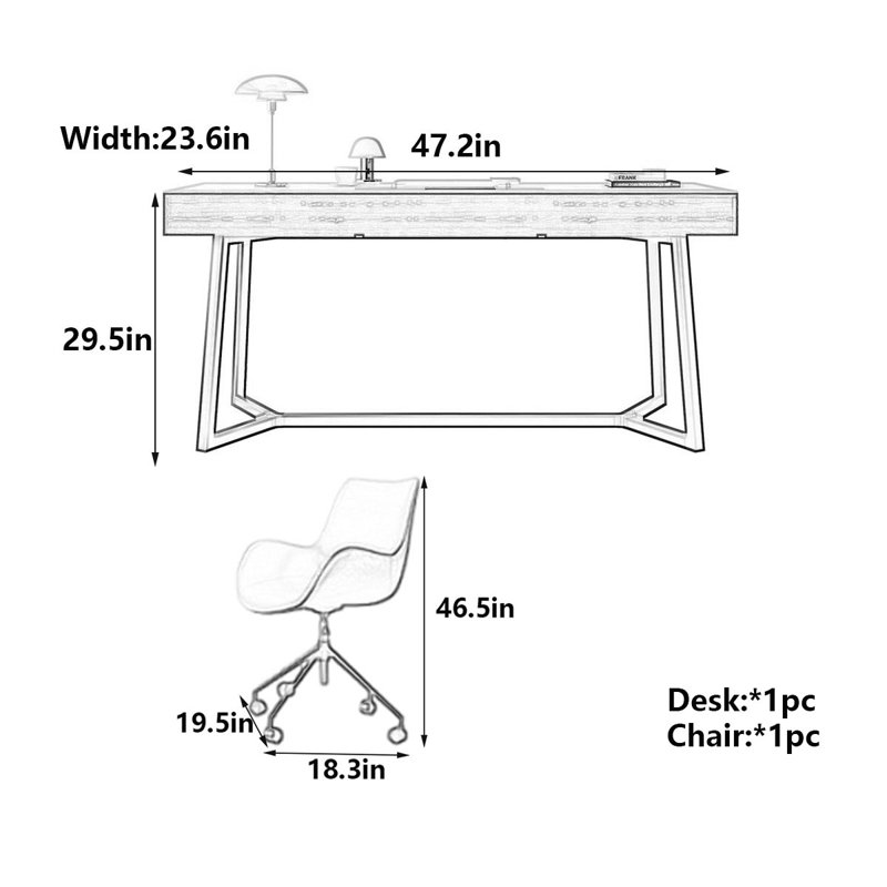 Detrick, 29.5" H x 47.2" W x 23.6" D