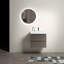 Ensemble de meuble-lavabo mural à double cuve flottante avec tablette ouverte Ben