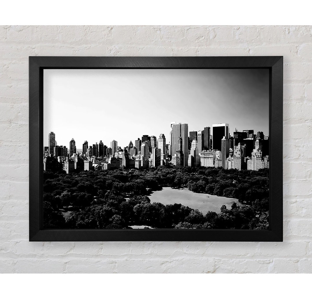 New York City Central Park von oben B N W - Druck