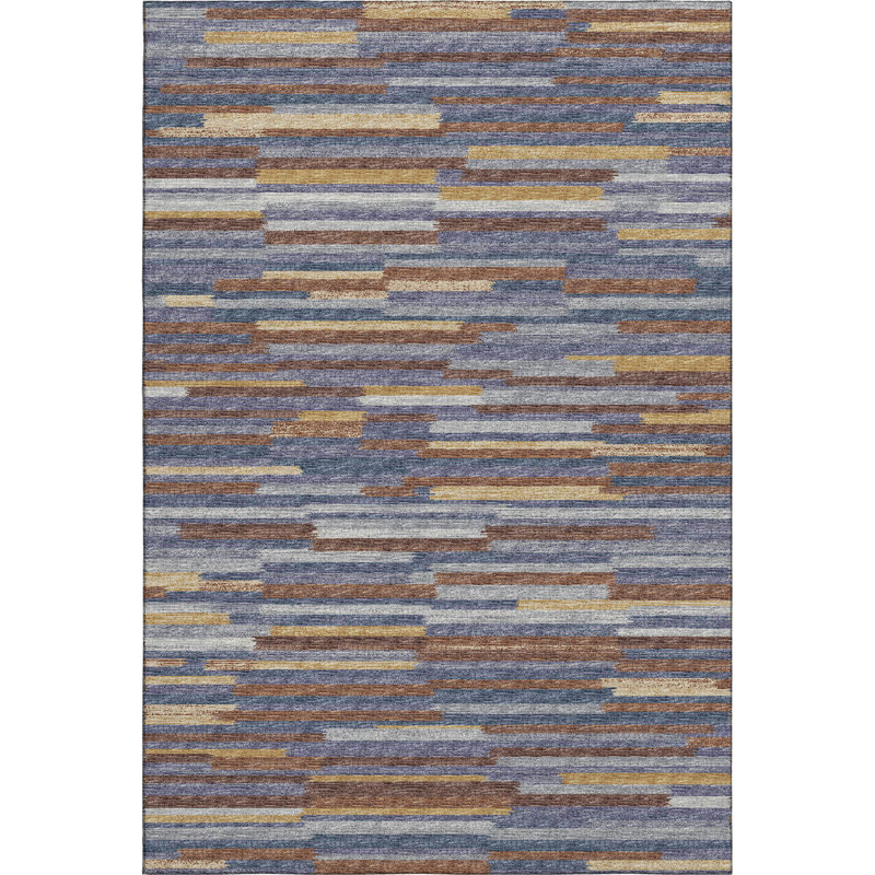 Premium Machine Washable Mayfield AMF114 Abstract Rug, 8' x 10', Landscape