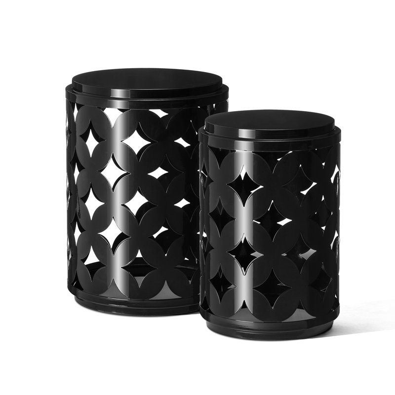 Tabouret d'appoint Mikiyah, Noir