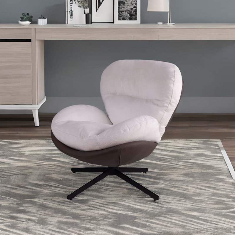 Chaise de bureau pivotante à 360 °, Blanc