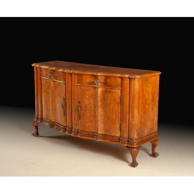 Original Restored Italian Antique Serpentine Buffet