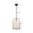 17-in Black Pendant with Opal Glass-93531996