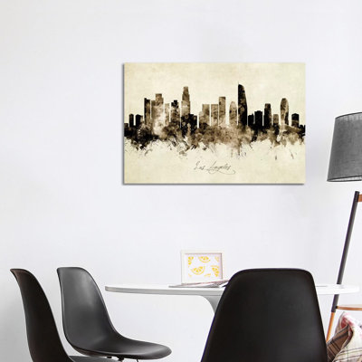 " Los Angeles California Skyline " by Michael Tompsett Painting Print